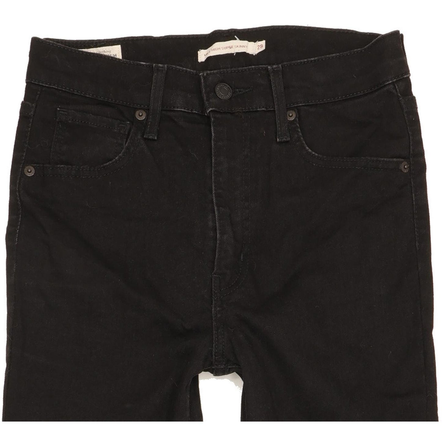 Levi's Mile Black Skinny Slim Stretch Jeans High Waisted W28 L28