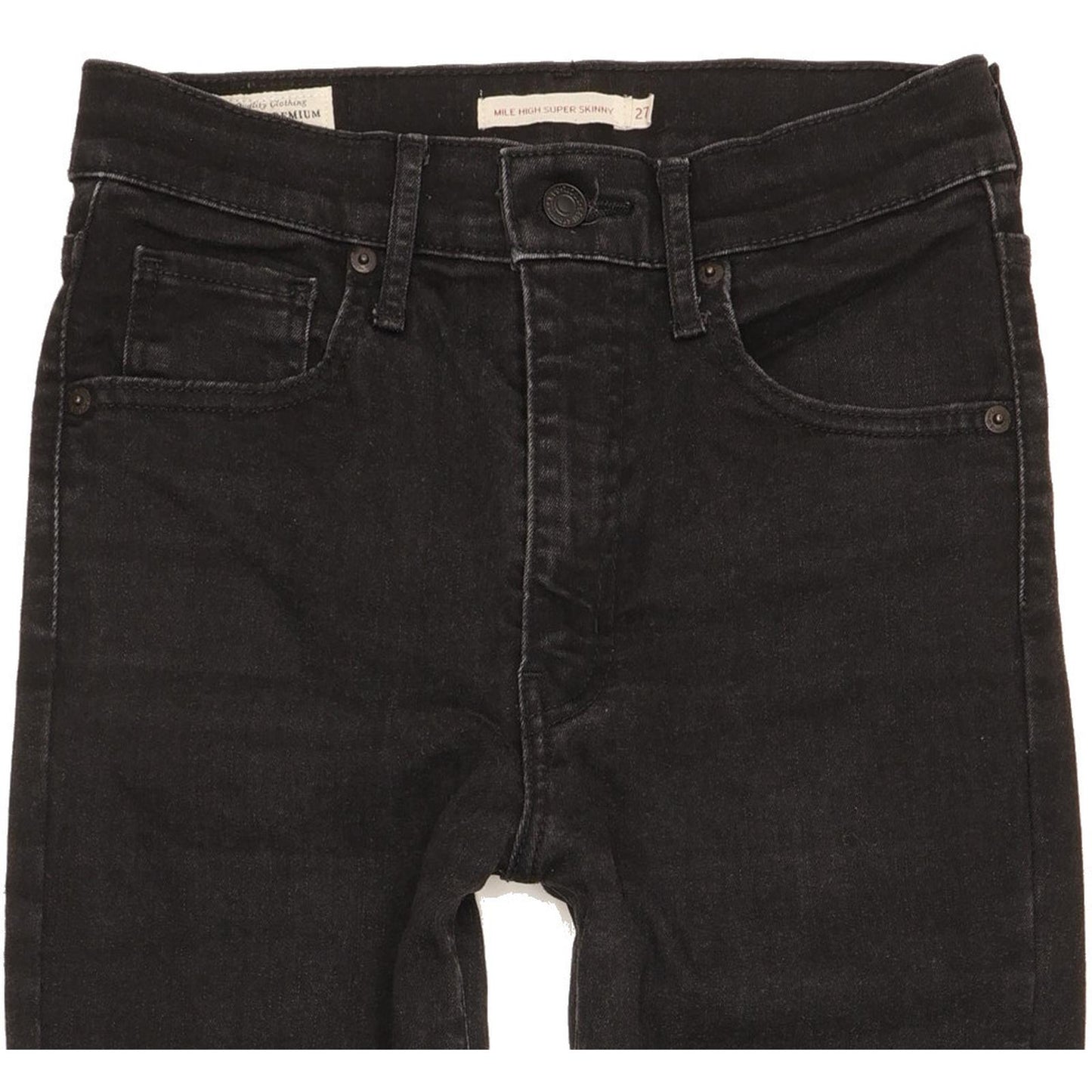 Levi's Mile Black Skinny Slim Stretch Jeans High Waisted W27 L27
