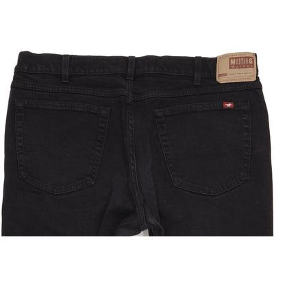Mustang Big Sur Men Black Straight Regular Stretch Jeans W38 L30