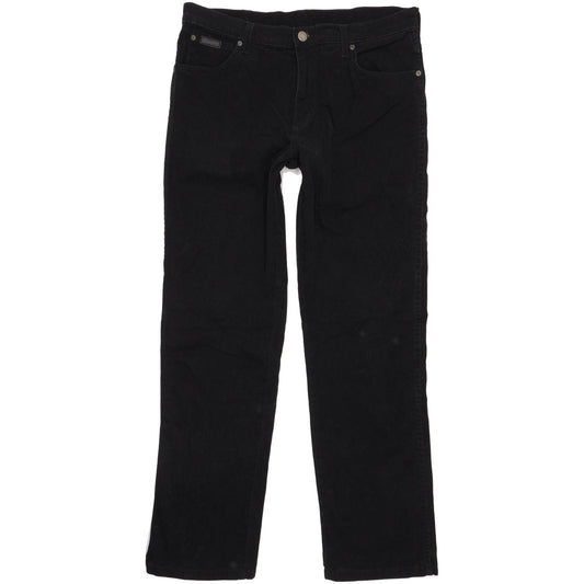 Wrangler Texas Men Black Straight Regular Stretch Jeans W34 L32