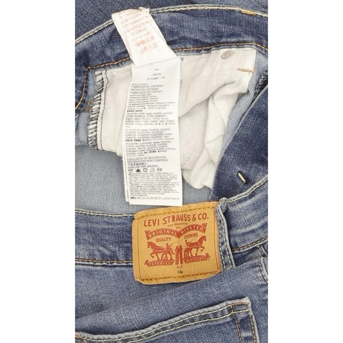 Levi's 510 Kids Blue Skinny Slim Stretch Jeans W26 L31