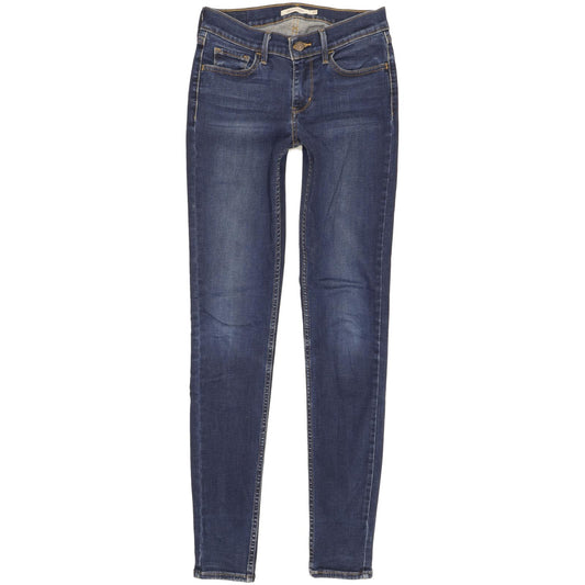 Levi's 710 Super Women Blue Skinny Slim Stretch Jeans W27 L31