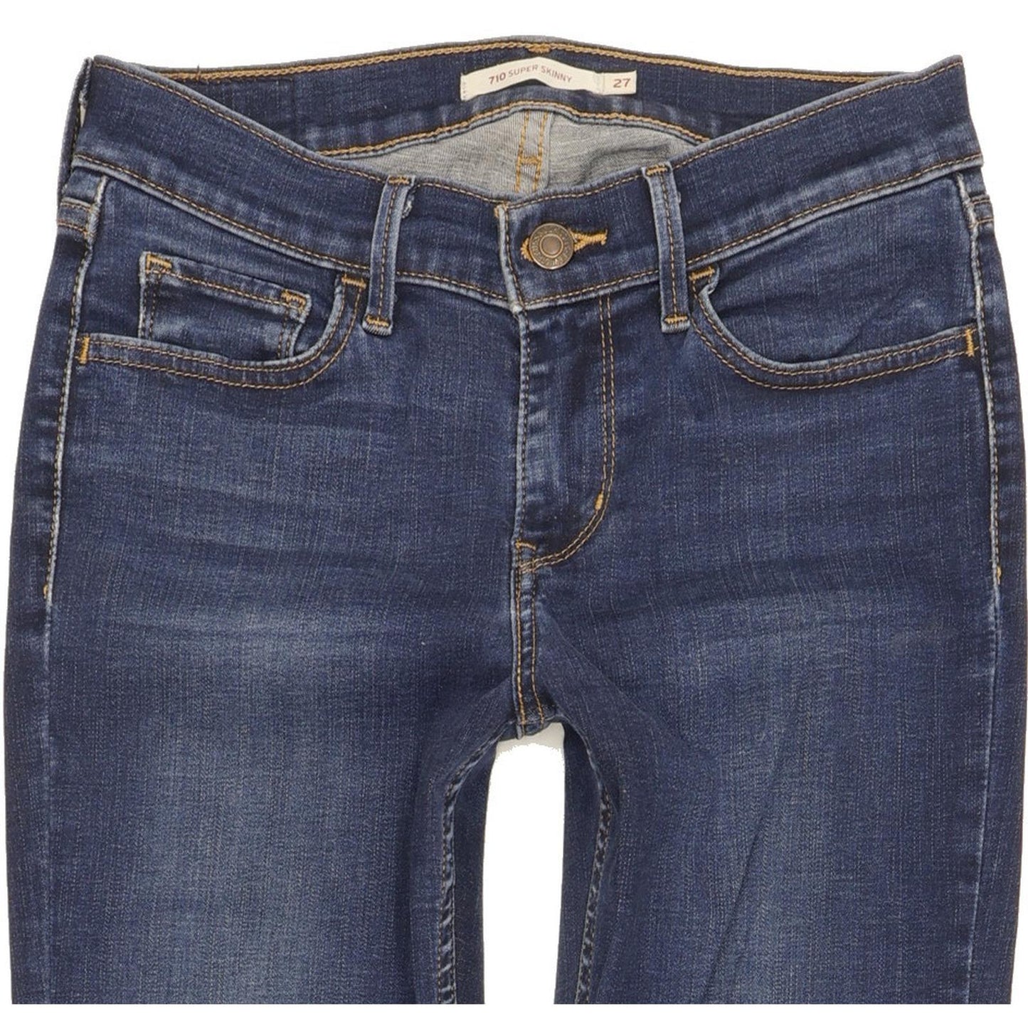 Levi's 710 Super Women Blue Skinny Slim Stretch Jeans W27 L31