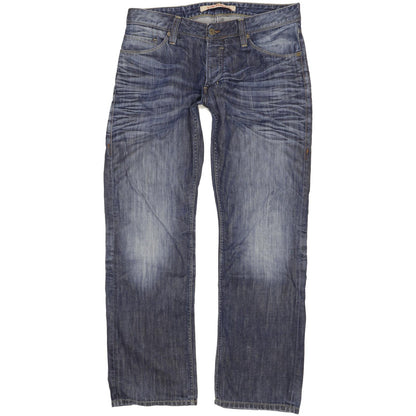 Mustang Michigan Men Blue Straight Slim Jeans W34 L31