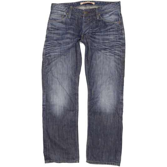 Mustang Michigan Men Blue Straight Slim Jeans W34 L31