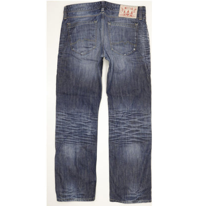 Mustang Michigan Men Blue Straight Slim Jeans W34 L31
