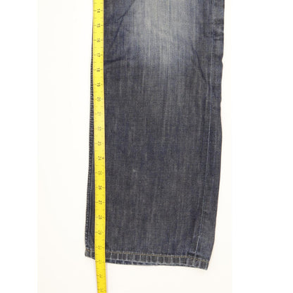 Mustang Michigan Men Blue Straight Slim Jeans W34 L31