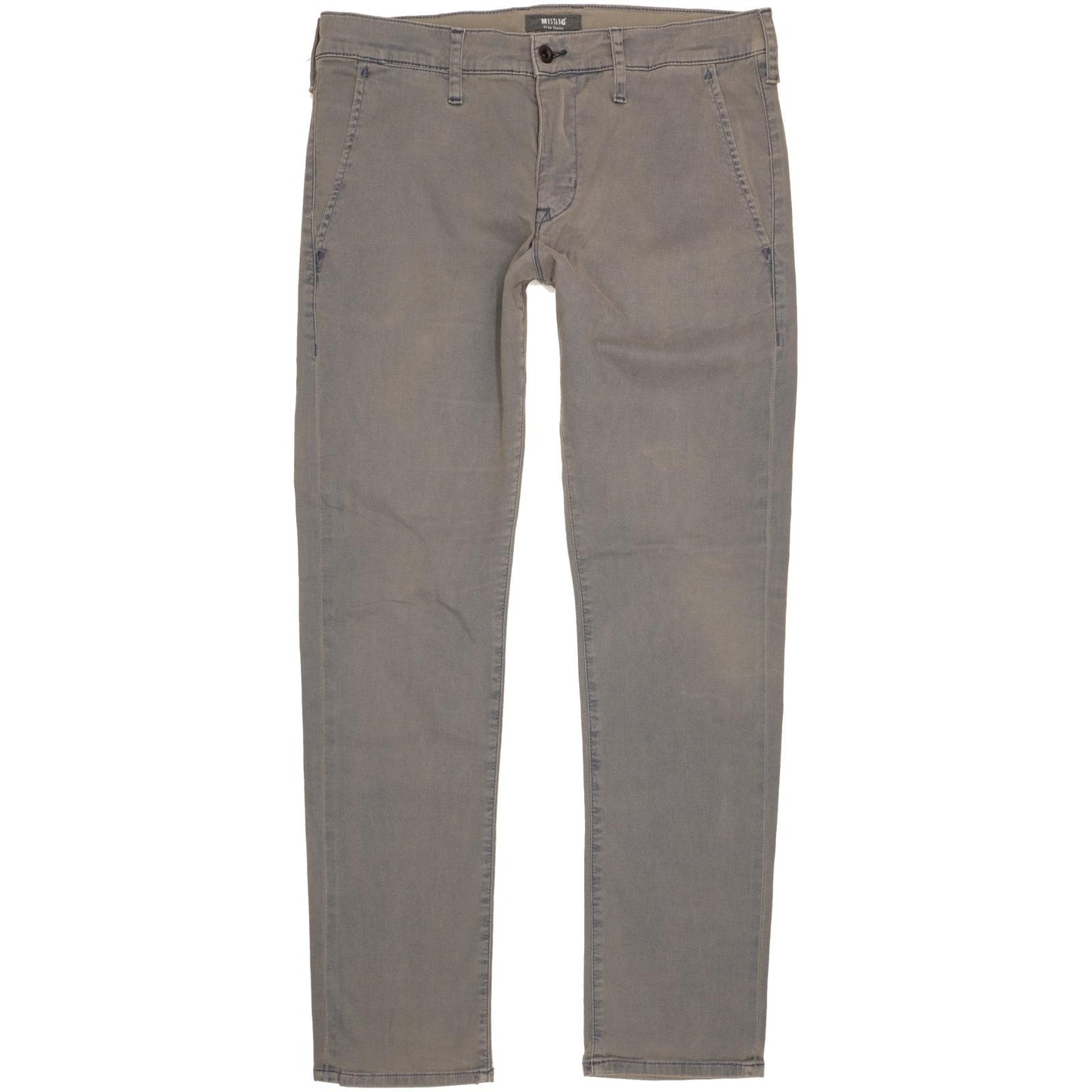 Mustang Ohio Men Blue Straight Slim Chino Stretch Jeans W33 L32