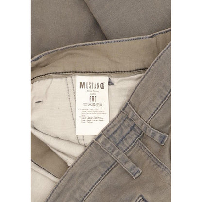 Mustang Ohio Men Blue Straight Slim Chino Stretch Jeans W33 L32