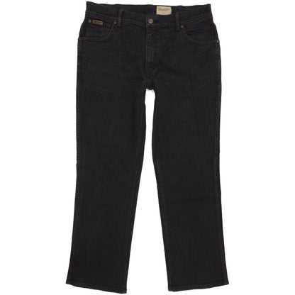 Wrangler Texas Men Black Straight Regular Jeans W35 L30