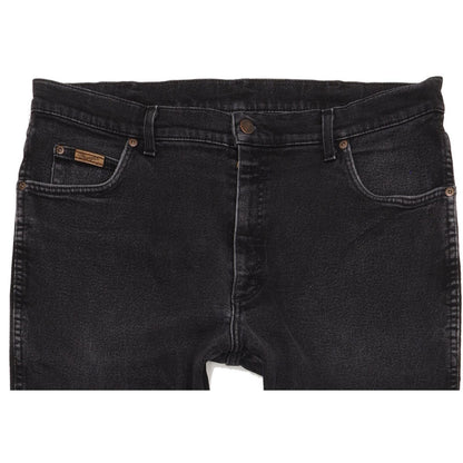 Wrangler Men Black Straight Regular Jeans W36 L33