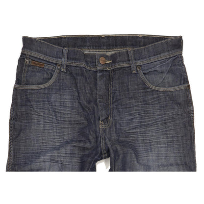 Wrangler Texas Men Blue Straight Regular Stretch Jeans W34 L32