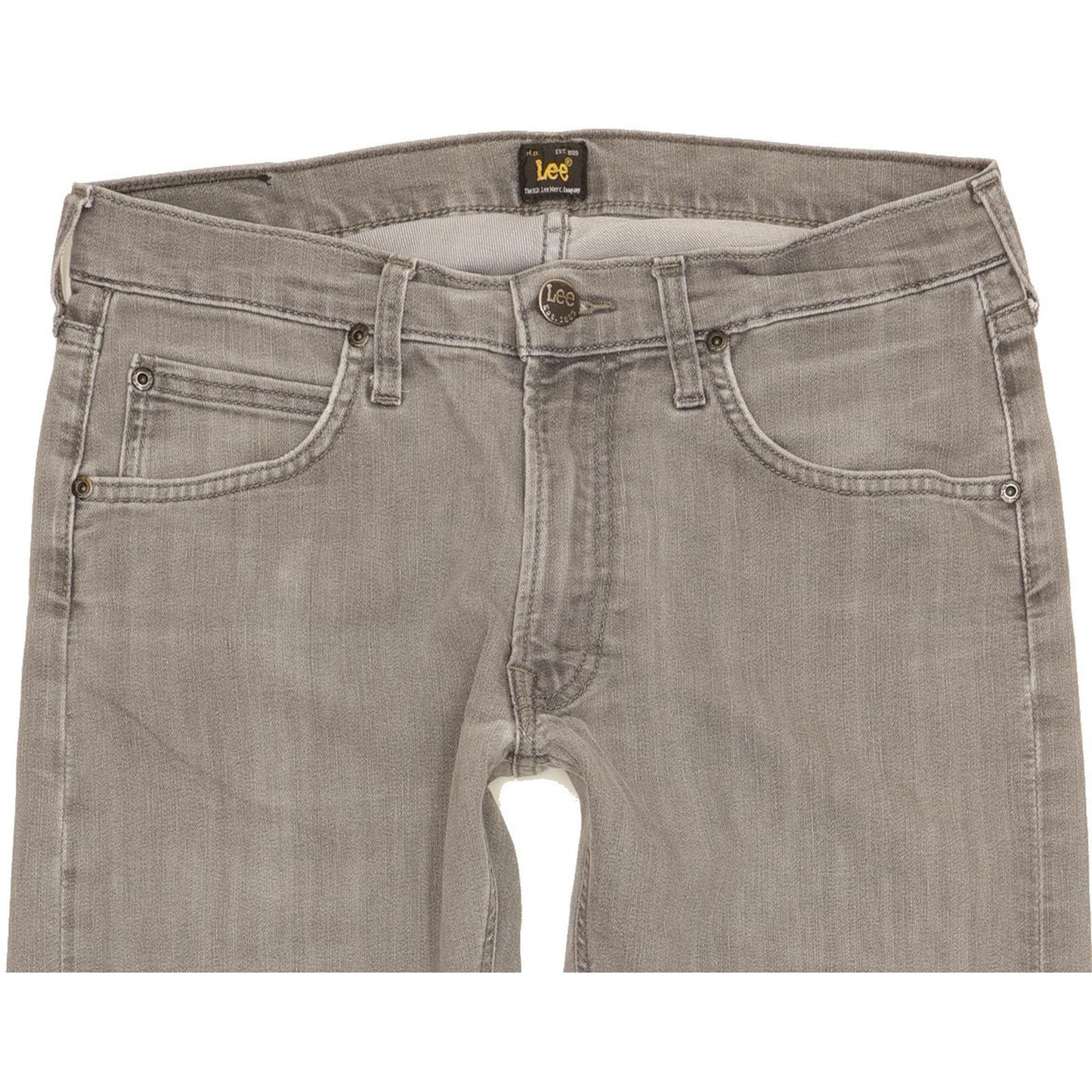 Lee Daren Men Grey Straight Slim Stretch Jeans W31 L31
