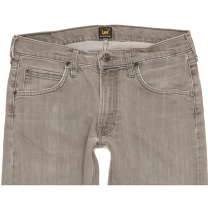 Lee Daren Men Grey Straight Slim Stretch Jeans W31 L31