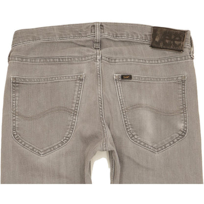 Lee Daren Men Grey Straight Slim Stretch Jeans W31 L31