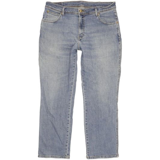 Wrangler Durable Quality Men Blue Straight Regular Stretch Jeans W36 L29