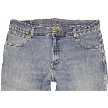 Wrangler Durable Quality Men Blue Straight Regular Stretch Jeans W36 L29