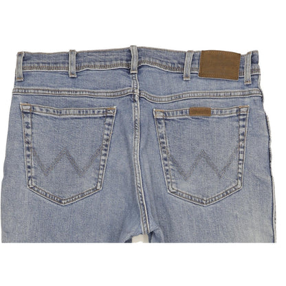 Wrangler Durable Quality Men Blue Straight Regular Stretch Jeans W36 L29