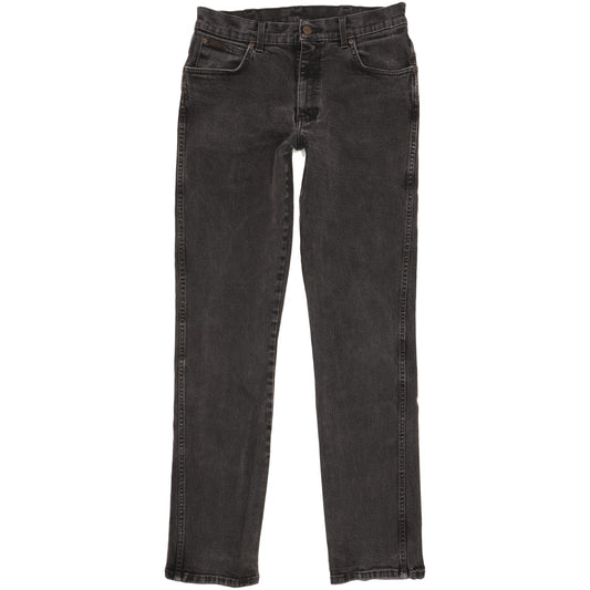Wrangler Texas Men Black Straight Regular Stretch Jeans W34 L34