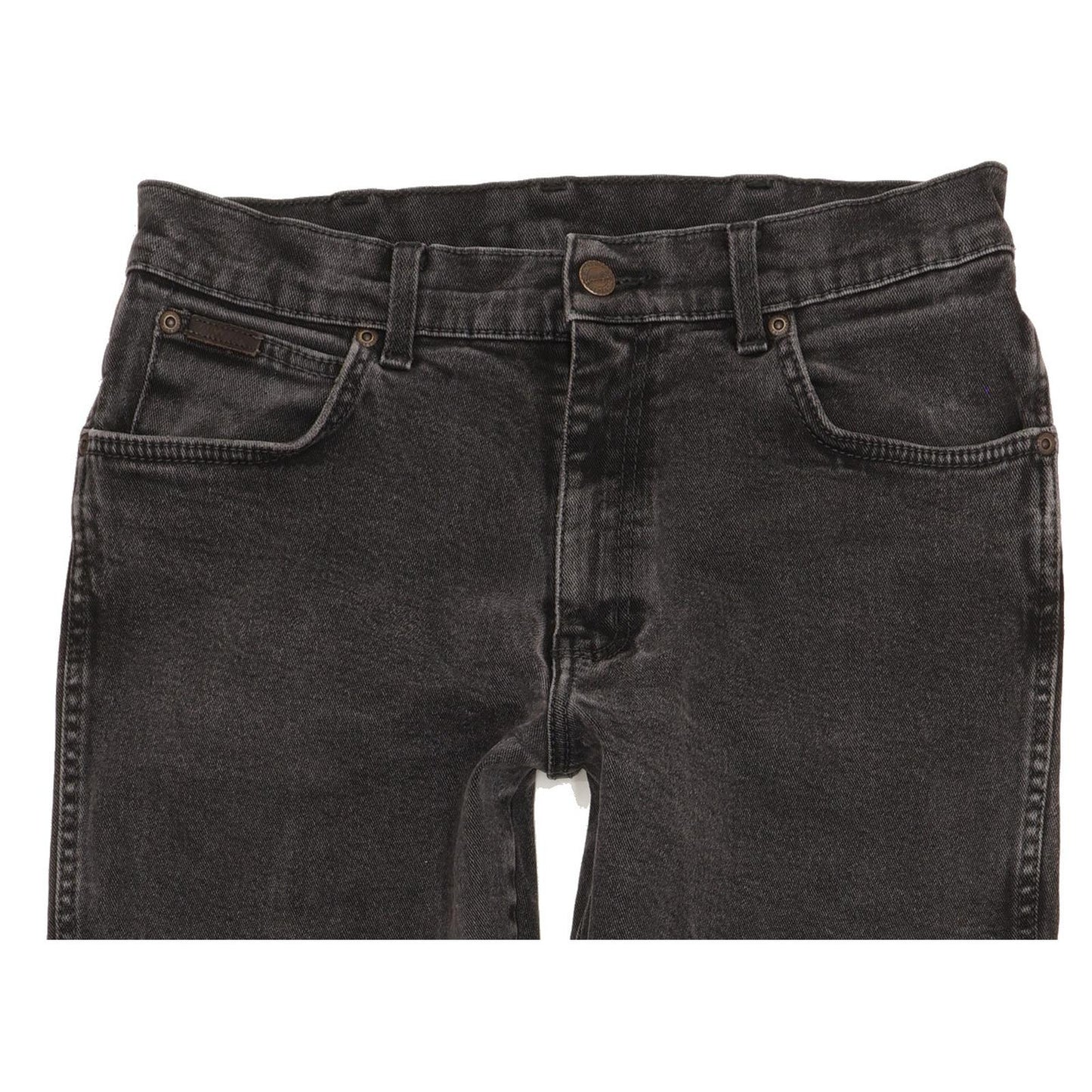 Wrangler Texas Men Black Straight Regular Stretch Jeans W34 L34