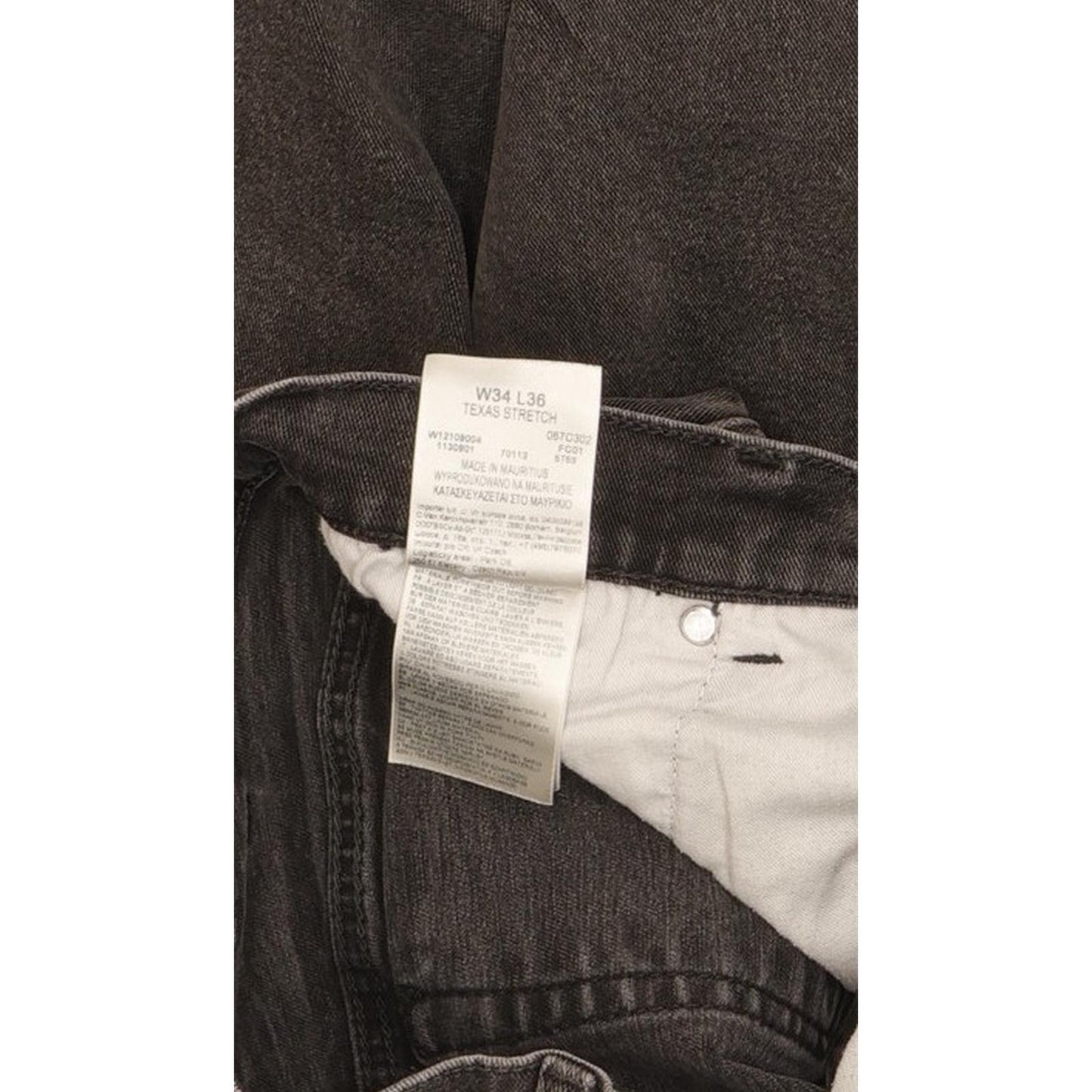 Wrangler Texas Men Black Straight Regular Stretch Jeans W34 L34