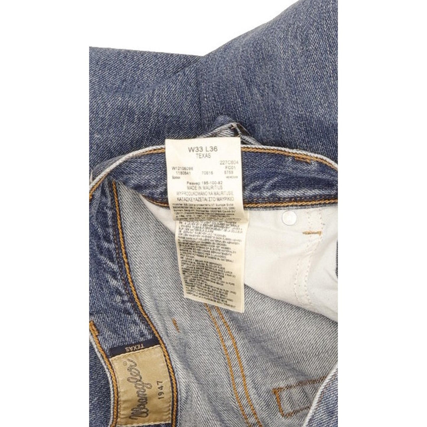 Wrangler Texas Men Blue Straight Regular Jeans W33 L35