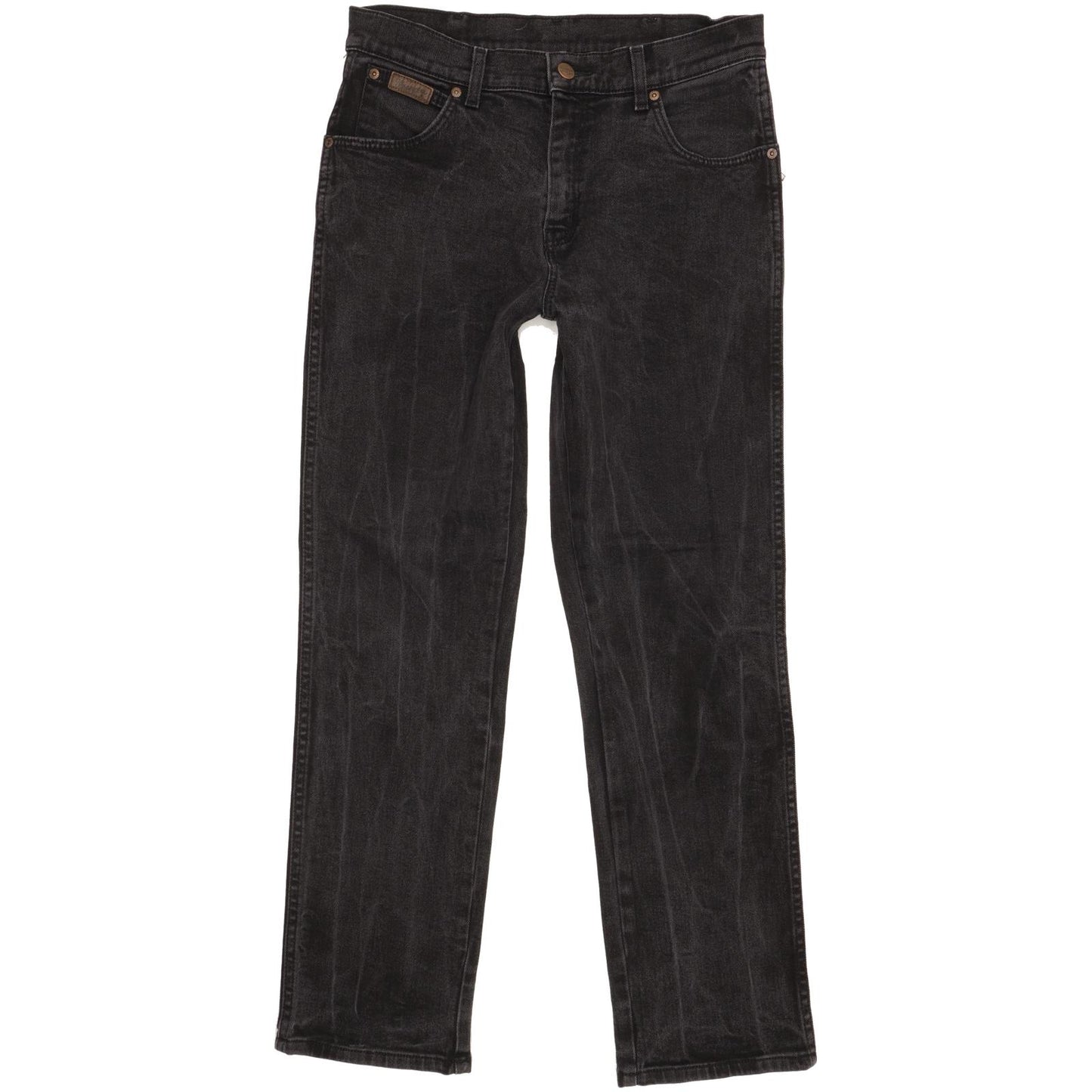 Wrangler Texas Men Black Straight Regular Stretch Jeans W32 L30