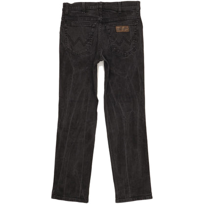Wrangler Texas Men Black Straight Regular Stretch Jeans W32 L30