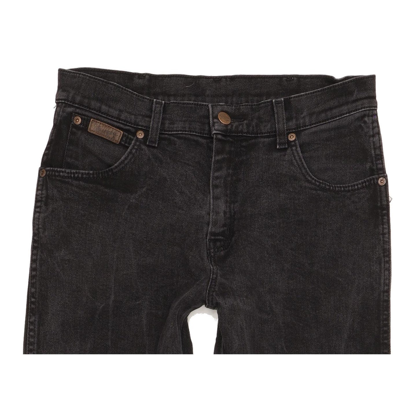 Wrangler Texas Men Black Straight Regular Stretch Jeans W32 L30