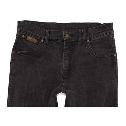 Wrangler Texas Men Black Straight Regular Stretch Jeans W32 L30