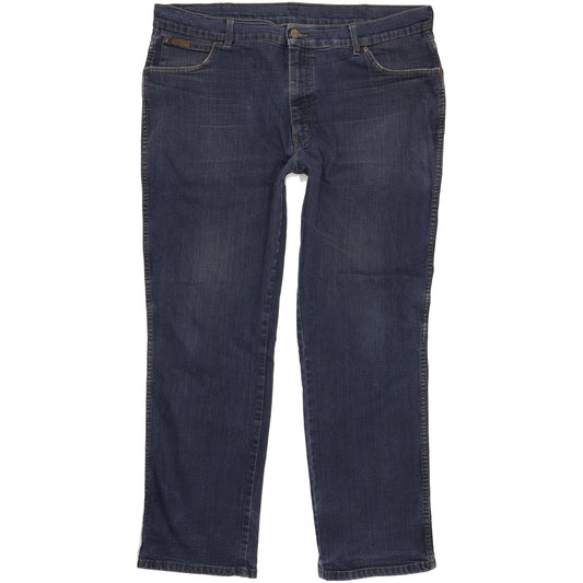 Wrangler Texas Men Blue Straight Regular Stretch Jeans W42 L32