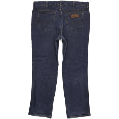 Wrangler Texas Men Blue Straight Regular Stretch Jeans W42 L32