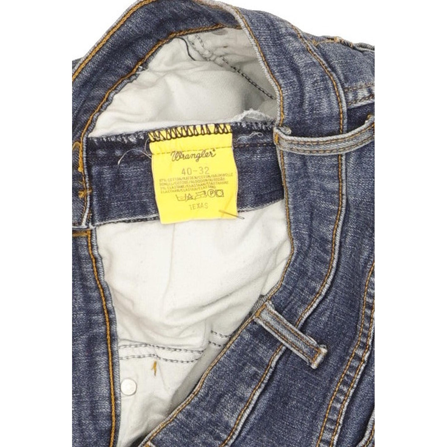 Wrangler Texas Men Blue Straight Regular Stretch Jeans W40 L30