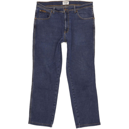 Wrangler Texas Men Blue Straight Slim Stretch Jeans W36 L28