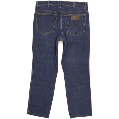 Wrangler Texas Men Blue Straight Slim Stretch Jeans W36 L28