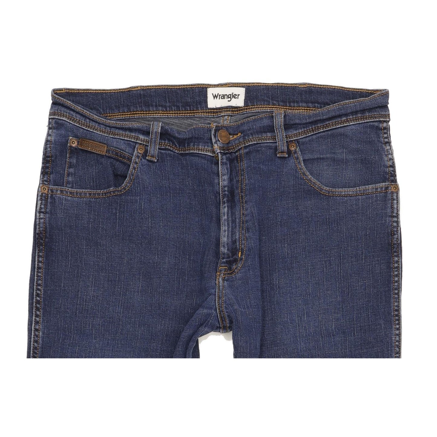 Wrangler Texas Men Blue Straight Slim Stretch Jeans W36 L28