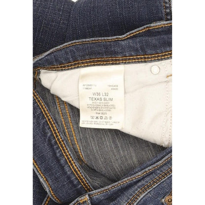 Wrangler Texas Men Blue Straight Slim Stretch Jeans W36 L28