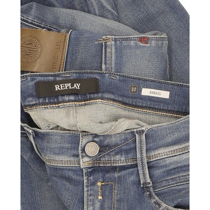 Replay Anbass Men Blue Skinny Slim Jeans W32 L34