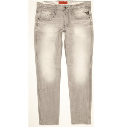 Replay Anbass Men Grey Skinny Slim Jeans W33 L31