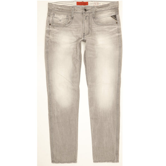 Replay Anbass Men Grey Skinny Slim Jeans W33 L31