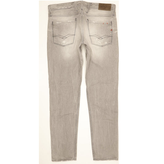 Replay Anbass Men Grey Skinny Slim Jeans W33 L31