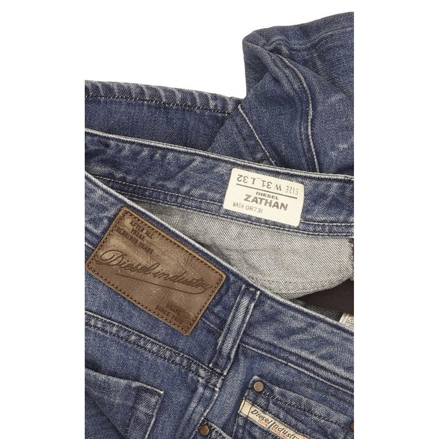 Diesel Zathan Men Blue Bootcut Slim Jeans W31 L33