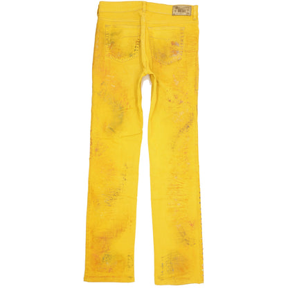 Diesel Bootzee Women Yellow Straight Slim Stretch Jeans W30 L33