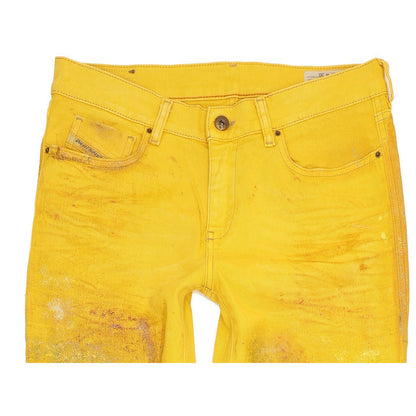 Diesel Bootzee Women Yellow Straight Slim Stretch Jeans W30 L33