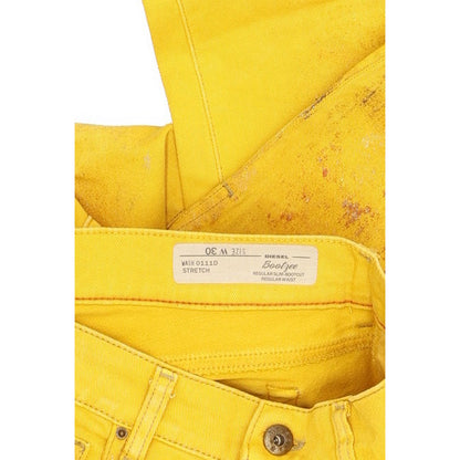 Diesel Bootzee Women Yellow Straight Slim Stretch Jeans W30 L33
