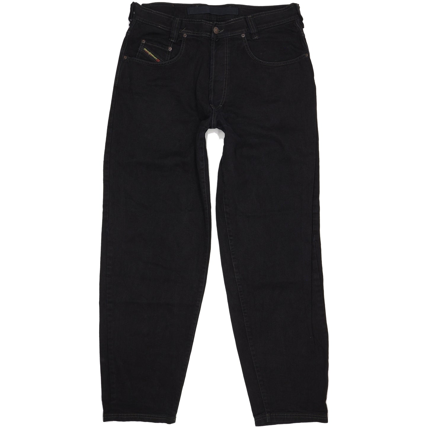 Diesel Saddle Baggy Vintage Men Black Tapered Relaxed Jeans W36 L33