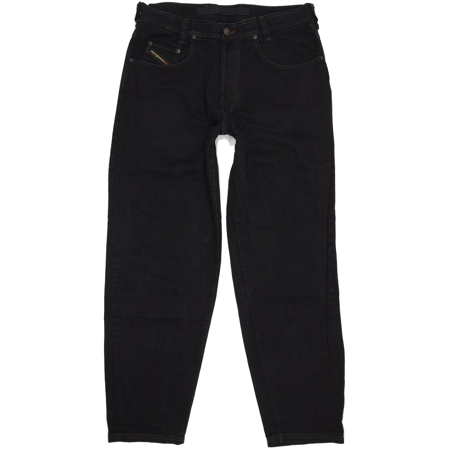 Diesel Saddle Baggy Vintage Men Black Tapered Relaxed Jeans W36 L33