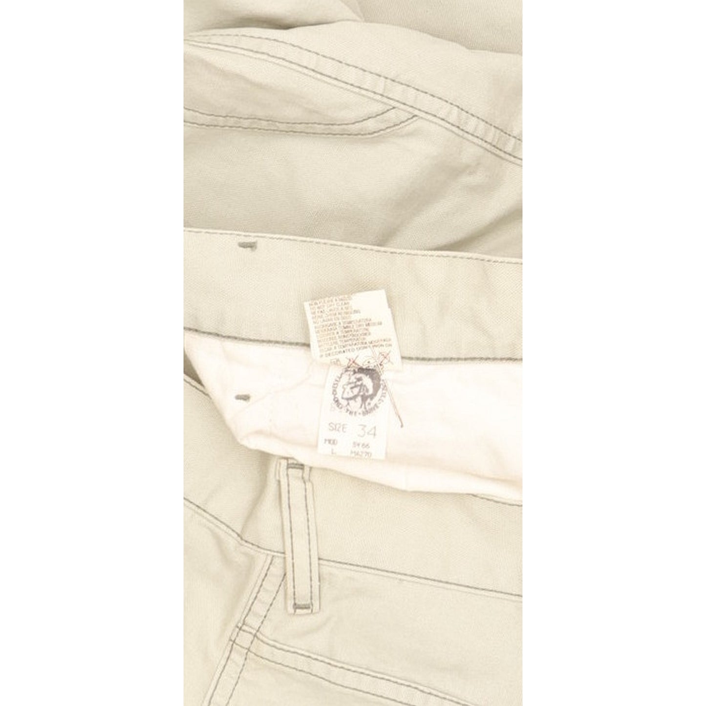Diesel Men Grey Straight Regular Jeans W34 L28