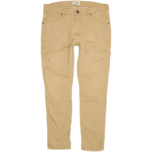 Wrangler Larston Men Beige Tapered Slim Stretch Jeans W34 L31