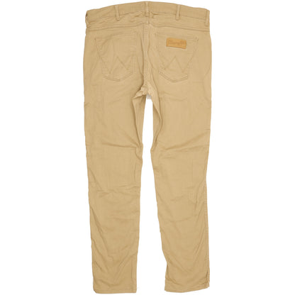 Wrangler Larston Men Beige Tapered Slim Stretch Jeans W34 L31